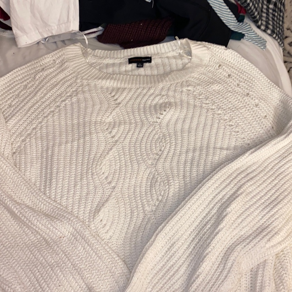 Ambiance White Oversized Sweater